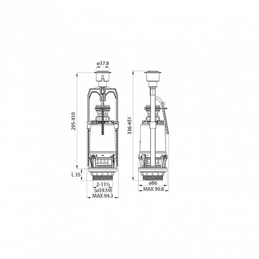 Клапан сливной одноуровневый IDDIS F012400-0008 фото