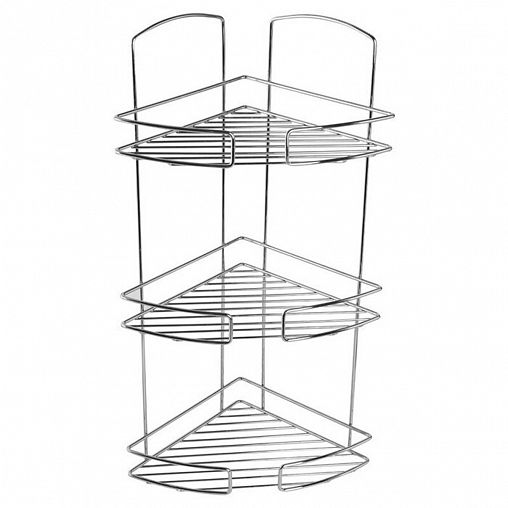 Полка в ванную Milardo 111WC30M44, 3-х ярусная, хром фото