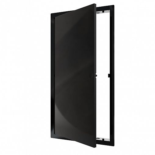 Люк-дверца ревизионная Evecs L2040N black, нажимная, с фланцем 200 x 400 мм, 223 x 423 мм фото