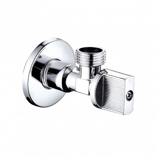 Кран шаровой IDDIS, угловой с наружной резьбой 1/2" x 3/4", бабочка, с отражателем фото