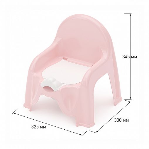 Горшок-стульчик детский Plast Land, розовый фото