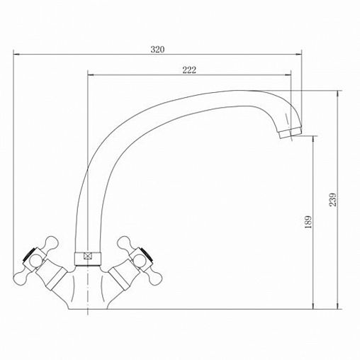 Смеситель для кухни Fashun A4219, хром фото
