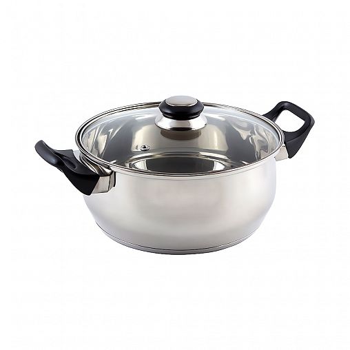 Кастрюля Mallony Bak-04 с крышкой, нержавеющая сталь, 3,9 л фото