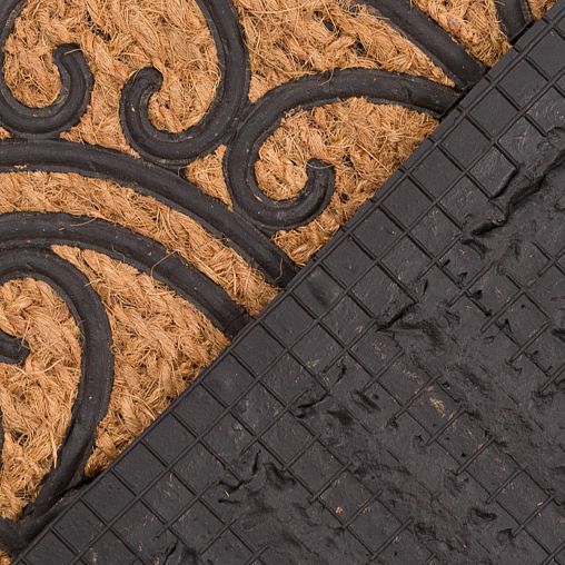 Коврик придверный SunStep Кружевной, кокосовый, 40 x 60 см фото