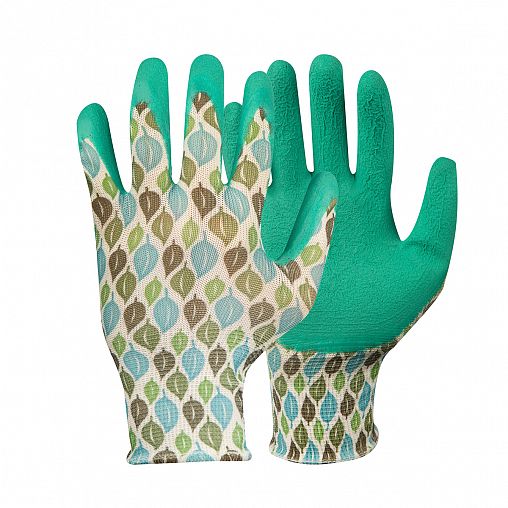 Перчатки садовые Park BT-1807, с латексом, размер M, зеленые фото