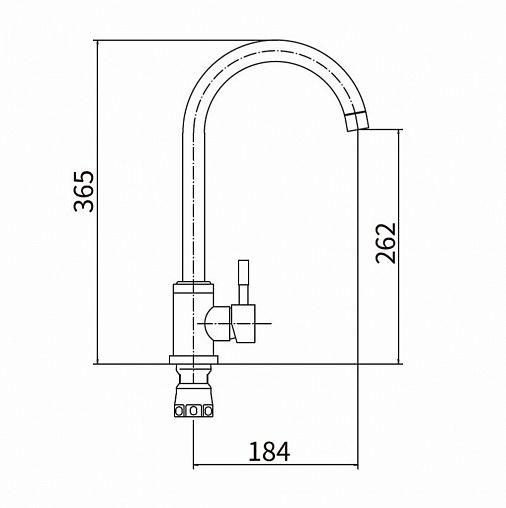 Смеситель для кухни Fashun A54009-A, сатин фото