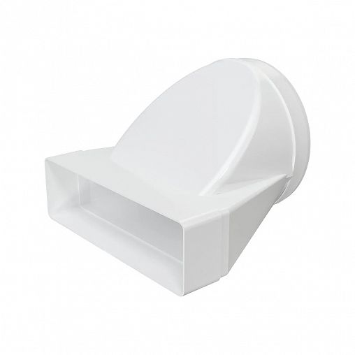 Эксцентриковый соединитель плоского воздуховода с круглым Era, пластик, 60 x 204/d 160 мм фото