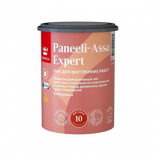 Лак для дерева Tikkurila Paneeli-Assa Expert (Панели-Ясся), акрилатный ...