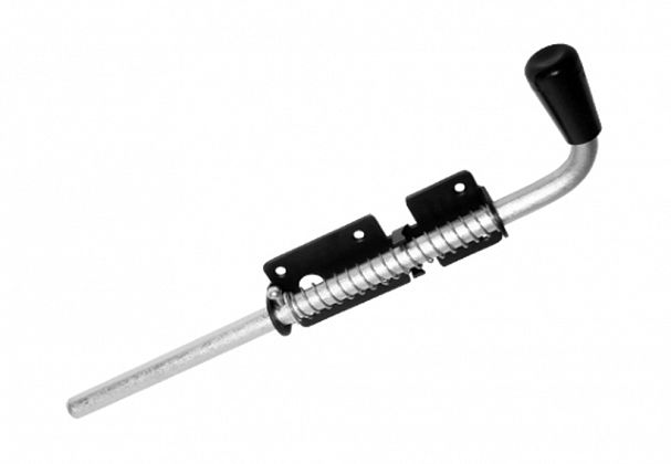 Засов с пружиной Домарт, 400 мм, медь антик фото