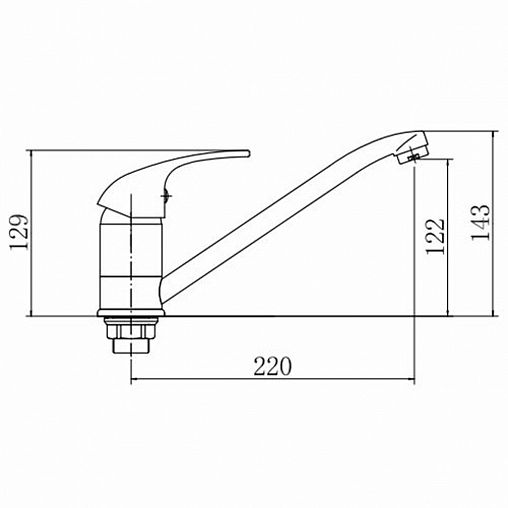 Смеситель для кухни Fashun A4903, хром фото