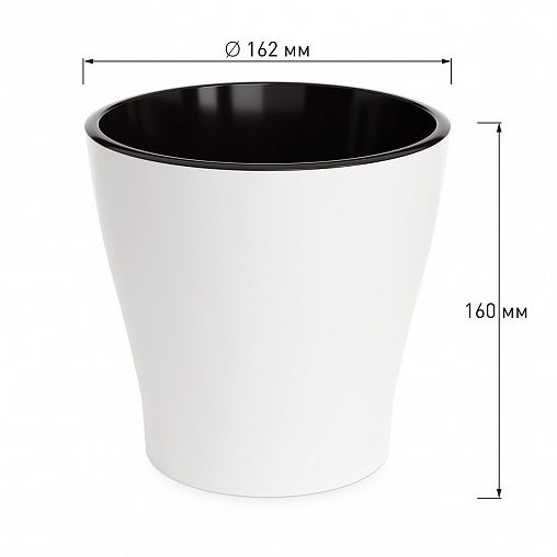 Горшок для цветов Альтернатива Лея, с автополивом, 2,2 л, белый фото