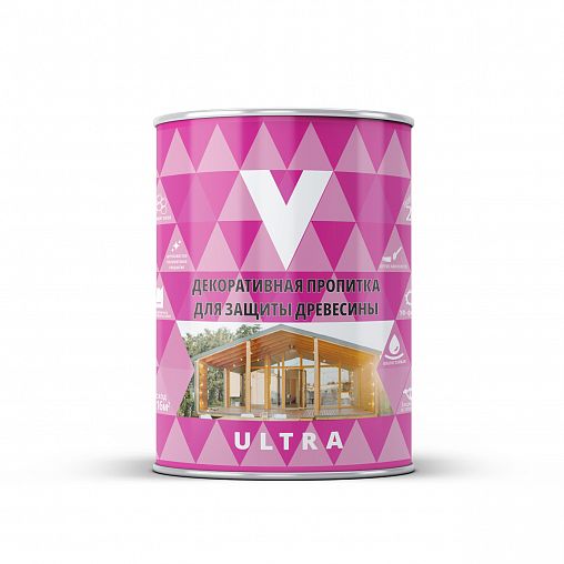 Декоративная пропитка для дерева V Ultra, шелковистая полуматовая, 3 л, махагон фото