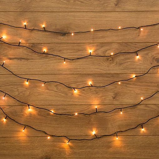 Электрогирлянда Neon-night Твинкл Лайт, 40 LED ламп, 8 режимов, зеленый шнур, 6 м, теплый свет фото