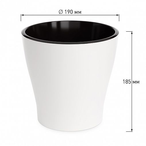 Горшок для цветов Альтернатива Лея, с автополивом, 3,6 л, белый фото