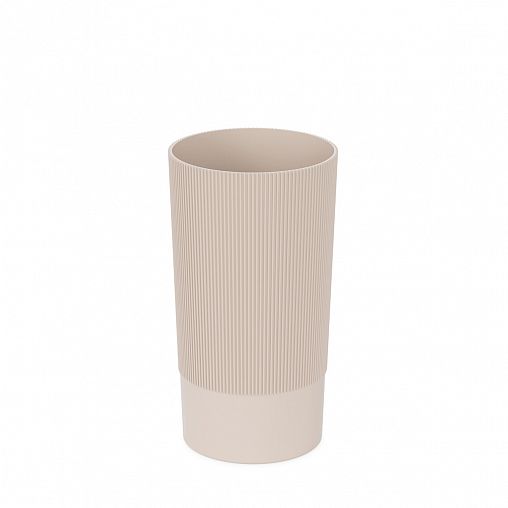 Ваза для цветов под срезку Альтернатива Версаль, пластиковая, 28 см, бежевый фото