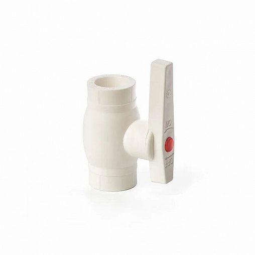 Кран шаровой полипропиленовый Lammin 20 мм, белый фото