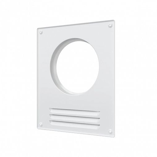 Накладка торцевая Era 125ПТМР, эмалированная сталь, с решеткой, с фланцем d 125 мм, 196 x 236 мм фото