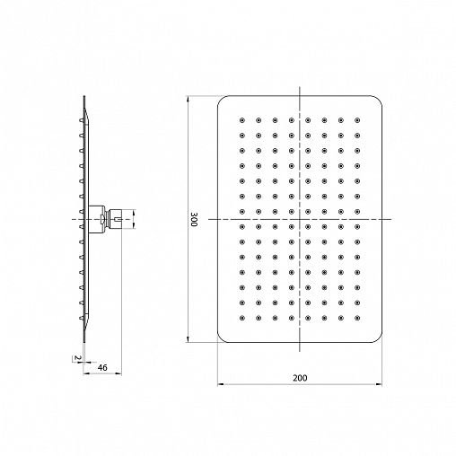Лейка для верхнего душа Lemark LM9490S, 1 режим фото