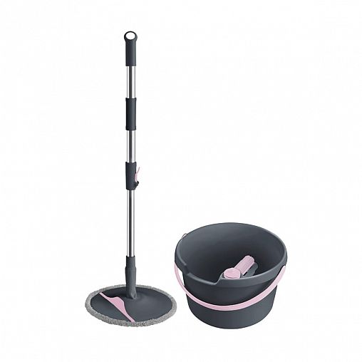 Комплект Моп York Roll&Up, вращающийся отжим, швабра круглая фото