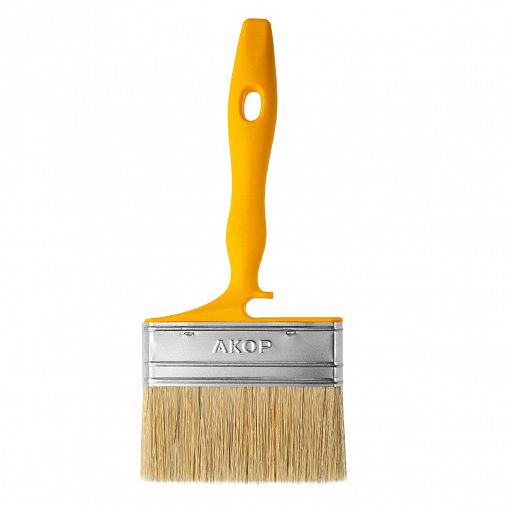 Кисть плоская для эмалей Акор Мастер, смешанная щетина, пластиковая ручка, 100 x 17 мм фото