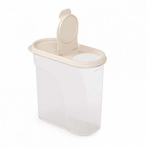 Емкость для сыпучих продуктов Альтернатива, 1,75 л, бежевая фото