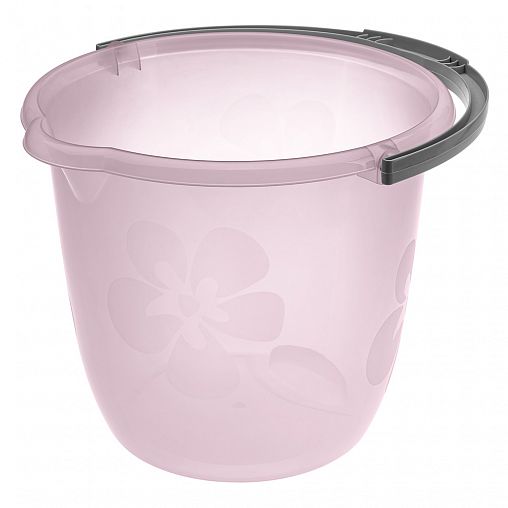 Ведро Бытпласт, 10 л, с цветочным рисунком фото