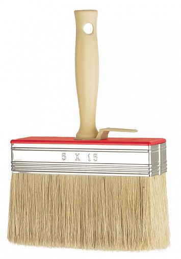 Кисть для лакировки паркета (макловица) Beorol Economy, натуральная щетина, 40 x 140 мм фото