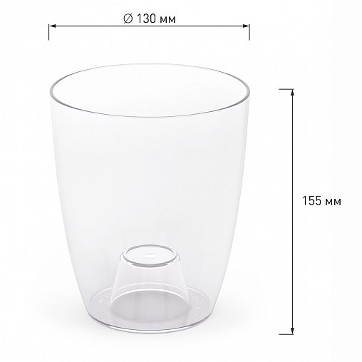 Кашпо для орхидеи Альтернатива, 1,4 л, прозрачное фото