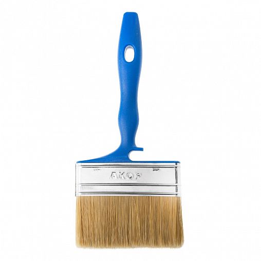 Кисть плоская для лаков Акор Мастер, искусственная щетина, пластиковая ручка, 100 x 17 мм фото