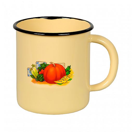 Кружка эмалированная СтальЭмаль, 1 л, с декором фото
