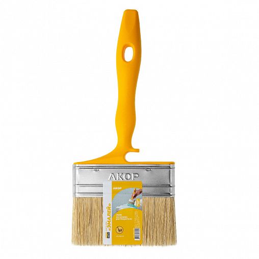 Кисть плоская для эмалей Акор Мастер, смешанная щетина, пластиковая ручка, 100 x 17 мм фото
