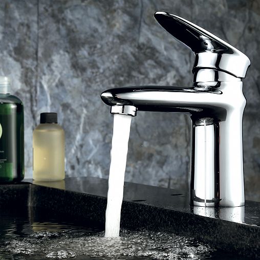 Смеситель для раковины с коротким изливом Lemark Status LM4406C, однорычажный, хром фото