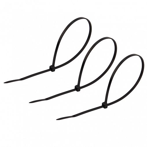 Хомут-стяжка Rexant, нейлон, 3,6 x 250 мм, 25 шт, черный фото