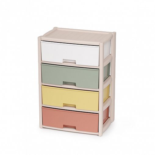 Комод четырехсекционный Альтернатива Колорит, 56 x 39 x 81 см, цветной фото