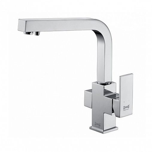 Смеситель для кухни Zorg ZR 311 YF, с подключением к фильтру, однорычажный, хром фото