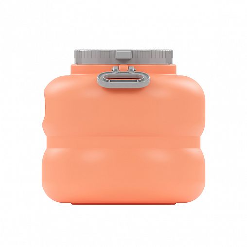 Канистра-бочка пластиковая Альтернатива Байкал, с крышкой и ручками, 30 л, оранжево-серая фото