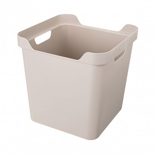 Ящик универсальный с крышкой Econova Luxe, 286 x 286 x 286 мм, 18 л, светло-бежевый фото