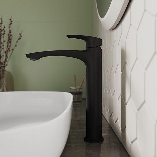 Смеситель для раковины Milardo Rora, черный матовый фото