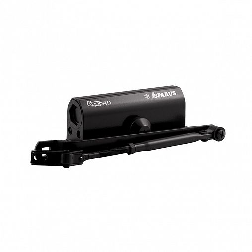 Доводчик дверной Нора-М 430 Isparus, для дверей 50 - 110 кг, черный фото