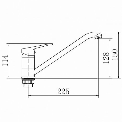 Смеситель для кухни Fashun A4913, хром фото