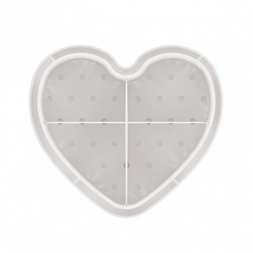Подставка для столовых приборов Альтернатива Сердце, 16,5 x 16,5 x 15,3 см, белая фото