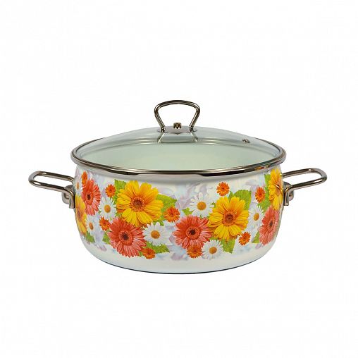 Кастрюля эмалированная Vitross Fernanda с крышкой, 5 л фото