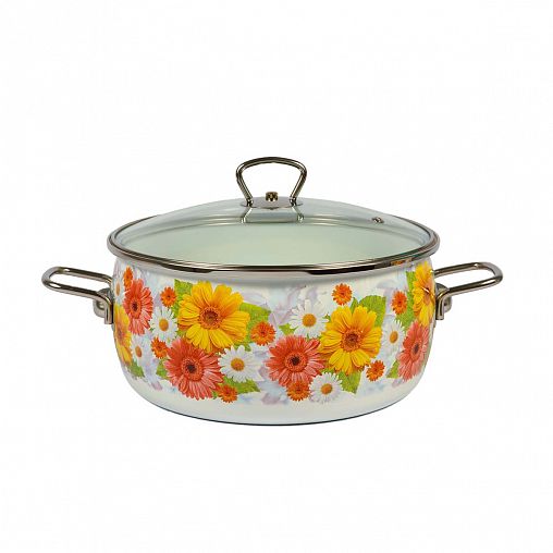 Кастрюля эмалированная Vitross Fernanda с крышкой, 3 л фото