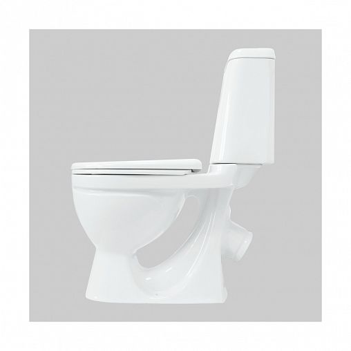 Унитаз напольный ободковый Sanita Идеал Стандарт, 61,8 x 34 x 77 см, белый фото