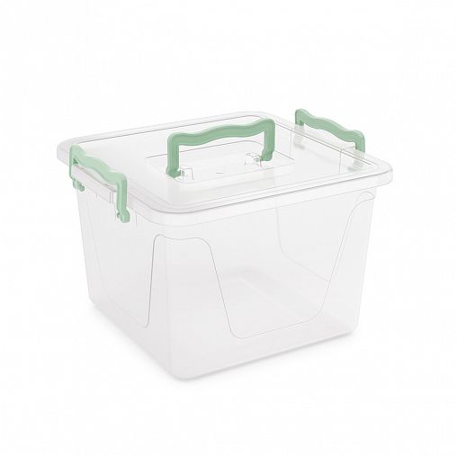 Контейнер для хранения Альтернатива, квадратный, с крышкой и ручками, 8,5 л фото