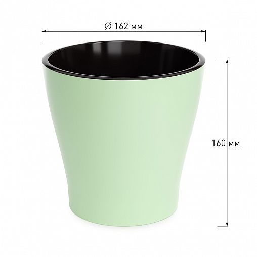 Горшок для цветов Альтернатива Лея, с автополивом, 2,2 л, светло-зеленый фото