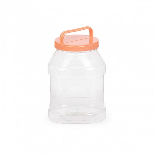 Бидон ПЭТ Альтернатива, прямоугольный, с крышкой и ручкой, 3 л фото