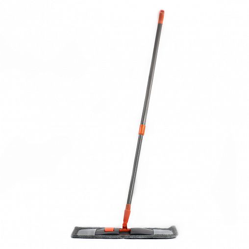 Швабра для пола Doм-Doм, с насадкой из микрофибры, с рукояткой 75 - 120 см, серая фото