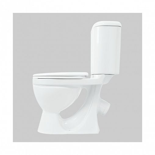 Унитаз напольный ободковый Sanita Стандарт Стандарт, 61 x 38 x 78 см, белый фото