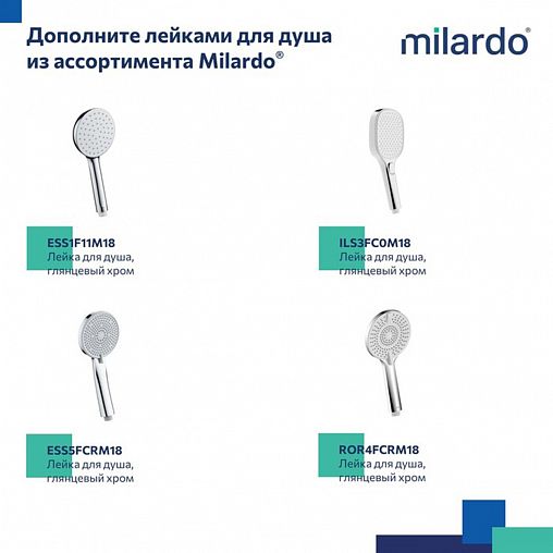 Настенный держатель для лейки Milardo, хром фото